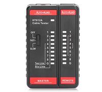 HT812A Network Cable Tester, RJ11 RJ45 Phone Line Wire Test Tool for Network Communication Maintenance, 8P 6P 4P 2P Shielded Cable Tester with Split Design and Anti - Burn