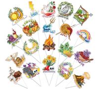 Htabiol Greek Mythology Cupcake Toppers, 60Pcs Olympian Gods Cupcake Decor