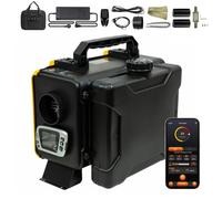 HTB1 12V 8KW Diesel Air Heater, AC 110-240V Diesel Night Heater with APP Control,Auto Start-Stop, Adaptive Plateau 5500max, Ventilation, Internal Circulation Heating, for Campervan RV Car Boat