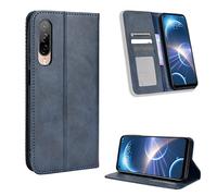 HTC Desire 22 Pro Case [Wallet Case] [Kickstand] [Card Slots] [Magnetic Flip Cover] Compatible with HTC Desire 22 Pro Smartphone(Blue)