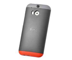HTC Double Dip Hard Shell Clip-On Case Cover for HTC One (M8) - Red/Light Grey/Black