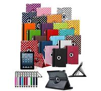 HTC Google Nexus 9 (2014 Model) 8.9” inch Tablet 360° Rotating Swivel Custom Made PU Leather Folio Case Stand Cover (NOT a Universal Case) with Retractable Stylus Touch Pen - White