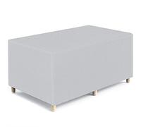 HTCSZL Garden Furniture Covers Waterproof, Patio Set Covers Rectangular 180x70x75cm Garden Table Cover Outdoor Sofa Cover 420D Oxford Fabric Rattan Furniture Cover Windproof Anti-UV, Grey