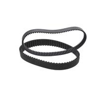 HTD-5M Rubber Drive Toothed Timing Belts,Closed Loop Geared Cogged Belt, 5 mm Pitch, 15 mm Width, 705 mm circumference, 141 Teeth,Black,2 Pcs