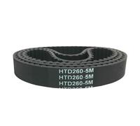 HTD 5M Timing Belt 255/260/265/270mm Length 10/15/20/25mm Width 5mm Pitch Rubber Pulley Belt Teeth 51 52 53 54 Synchronous Belt Drive Belt Transmission(265mm,10PIECE_10MM)