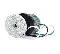 HTD 8M Open-End Polyurethane Timing Belt 15-70mm Width Steel Core For Industrial Machinery(10 Meter,HTD8M - BLACK_BELT WIDTH 10MM)