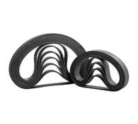 HTD3M Timing Belt 204/207/210/213/216/219/222/225mm 6/9/10/15mm Width Rubber Toothed Closed Loop Pitch 3mm(225mm,2PCS_10MM)