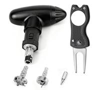 htdayang Golf Spike Removal Tool, Durable Golf Shoe Spike Tool with Ratchet Action, Universal Shoe Spikes Tool Set with Metal Putting Putter for Easy Cleat Replacement and Adjustment Tool