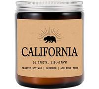HTDesigns California Golden State Scented Soy Wax Candle - 8oz, 50hr Burn Time, Gift for Her/Him - Home Decor