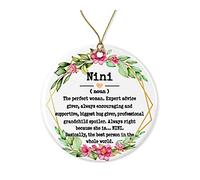 HTDesigns Nini Definition Ornament Nini Noun Ornament - Nini Love - Nini Birthday Printed on Both Sides