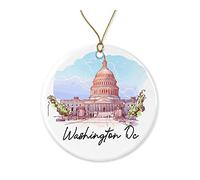 HTDesigns Washington Dc Ornament - Washington Dc Christmas Ornament - Ceramic - Round - Traditional - Christmas