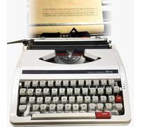 HTDRE Classic Portable Retro Manual Typewriter, Normal Use Vintage Typewriter, Easy to Use Manual Typewriter Model, for Note Taking Writers Beige
