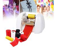 HTDRE Digital Satin Ribbon Printing Machine,Digital Mini 6mm-40mm Width Ribbon Printer Hot Stamping Foil Printer,Apply to Gift Ribbons
