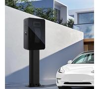 HTDRE EV Charger Pedestal with Combination Lock, Floor Mounted Protection Box for Indoor and Outdoor Use, Securing Electric Vehicle Charging Stations