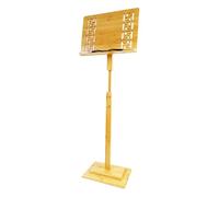 HTDRE Folding Conductor Music Stand - Height Adjustable Wooden Sheet Music Organizer for Various Performance Scenes