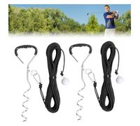 HTDRE Golf Training Tool-Swing Away Golf Ball On A Rope,Golf Swing Trainer Aid,Golf Practice Equipment For Mastering Rhythm,Practice Your Swing In The Backyard With A Real Golf Ball