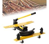 HTDRE Manual Hydraulic Pipe Bender 10 Ton Capacity with 6 Die Set for Exhaust Bending, Professional Tool for Aluminum and Copper Tube Metalworking