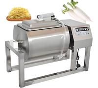 HTDRE Meat Tumbler Marinator Machine, 18L Automatic Three-Speed Bidirectional Stainless Steel Curing Tenderizer for Chicken Steak Burger Shop