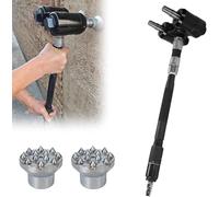 HTDRE Pneumatic Scabbling Hammer Tool for Stone Concrete Texturing, Efficient with Knob Switch, Multiple Teeth Options, 4cm Distance for Enhanced Performance