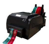 HTDRE Satin Ribbon Printer Machine,Stamping Printing Machine for Gift Wrapping,Digital Ribbon Printer with Ribbon Holder,25-108mm/12-50mm/12-20mm Width,Speed 150mm/s,Supports 50+ Languages,DoubleRow