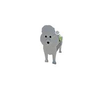 HTDZDX Dog Planter Plant Pots, Cute Animal Shaped Cartoon Flower Planter, Unique Dog Design Garden Plant Pots,Planters for Outdoor,Garden,Patio Decoration,Poodle,35 * 20 * 22cm