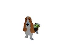 HTDZDX Dog Planter Plant Pots, Cute Animal Shaped Cartoon Flower Planter, Unique Dog Design Garden Plant Pots,Planters for Outdoor,Garden,Patio Decoration,Basset Hound,35 * 20 * 22cm