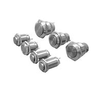 HTEJFUXQE 10mm 12mm 16mm 19mm 22mm Panel Hole Metal Button Switch Power Push Button Flat/High Head Momentary/Locking Soldering NO/NC (12mm,NO and NC)