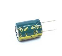 HTEJFUXQE 30pcs/lot 25V 470UF Low ESR/Impedance high frequency aluminum electrolytic capacitor size 10 * 13 470UF25V 20%