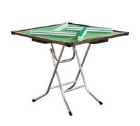 HTERBPOY Foldable portable folding table with Drawers and Cup Holders Wear resistant table top height 30in PVC Straight Edge Card Table Playing Mahjong, Pokers(S)