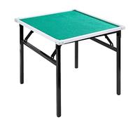 HTERBPOY Mahjong Table Foldable, 4-Player Card Game Table with Green Felt and Drawer Box height 29.5in Suitable for playing cards, mahjong and board games