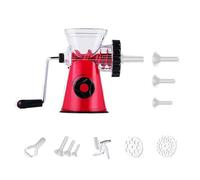 HTERBPOY Meat Grinder and Enema In One Maquina Para Hacer Chorizos, Thickened Large Capacity Containers Sausage Maker, Vacuum Power Suction Cups, Quick Meat Grinder, Easy Installation(RED)
