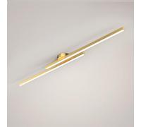 HTERWQEA LED Linear Ceiling Light Modern Flush Mount Chandelier Minimalist Long Strip Lighting Fixture for Living Room Bedroom Kitchen Corridor(Gold-4000k,90cm)