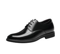 HTERWQEA Men Dress Oxford Spanish Leather Brogue Non Slip Rubber Sole Slip Resistant Anti-Slip Prom Wedding Fashion Lace Up Outdoor(5 UK) Black