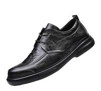 HTERWQEA Men's Formal Oxford Shoes Spanish Leather Tuxedo Cap Toe Design Non Slip Outdoor Lace Up(5.5 UK) Black