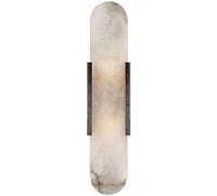 HTERWQEA Modern Creative Natural Marble Wall Sconce Oval Frame Wall-Mounted Light Fixture TV Background Headboard Decor Wall Lamp for Living Room Bedside Nightstand Light Vanity Bathroom(Negro,H50m)