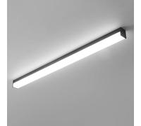 HTERWQEA Modern LED Linear Ceiling Light Long Chandelier Close-to-Ceiling Lamp 3 Color Modes Minimalist Lighting Fixture for Bedroom Kitchen Island Closet Hallway(Svart,120cm)