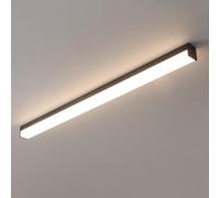 HTERWQEA Modern LED Linear Ceiling Light Long Chandelier Close-to-Ceiling Lamp 3 Color Modes Minimalist Lighting Fixture for Bedroom Kitchen Island Closet Hallway(Svart,150cm)
