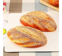 HTFGNC 2PCS Simulation Food Artificial Bread Fake Food Bread Model Photography Prop for Home Kitchen Party Decoration