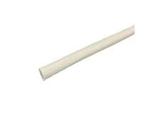 HTG Cable Sleeve - 1mm to 25mm Fiberglass Tube Soft Glass Fiber Braided for High Temperature Protection - 1pc(White,10MMx15M)