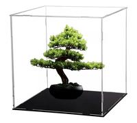 HTGAOO Acrylic Crafts Showcases for Figures 3mm Thickeness, Toys Display Case for Building Blocks Dolls Models,(8x8x18in/20x(10x10x12in/25x25x30cm)