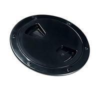 HTGAOO Deck hatch cover, 5.8/6.8/8.1 inch Rv waterproof inspection board hatch black round anti-skid inspection hatch(Select Size)