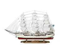 HTGAOO Handmade Nordic navigation decoration, suitable for home offices with 3 ship models (finished products, not parts), 80cm(80cm)