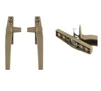 HTGAOO Window Handles 1Pcs Casement Window Zinc Alloy Left/Right Hand Locking Handles Grips Solid Handle Door and Lock Replacement Parts(50 GreenRight 1pcs)(50 Champagne,Right 1pcs)