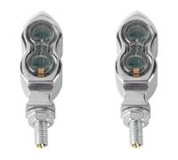 HTGMTGPACC 8mm Motorcycle Turn Signal Light Flashing Light 12V Signals Indicator Flasher Amber Blinker Motorcycle Turn Signal Light(B Chrome)
