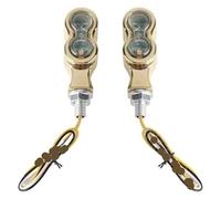 HTGMTGPACC 8mm Motorcycle Turn Signal Light Flashing Light 12V Signals Indicator Flasher Amber Blinker Motorcycle Turn Signal Light(A Brass)