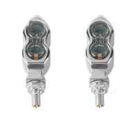 HTGMTGPACC For Ducati Turn Signal Light Motorcycle Vintage 8mm Indicator Lamp Amber Turn Signal Flasher Light Motorcycle Turn Signal Light(B Chrome)