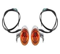 HTGMTGPACC For H&arley XLH883 XLH883 For Hugger XL1200C XL1200S 1988-2003 Motorcycl Front Turn Signals Swivel Mount Smoke Lens Indicator Lamp Motorcycle Turn Signal Light(Chrome Yellow Lens)