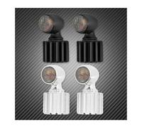 HTGMTGPACC For Ha&rley For XL 883 Motorcycle Front Rear Brake Light Turn Signal 12v Running Lamp 4 Wire Black Chrome Motorcycle Turn Signal Light(Mini Led Light A)