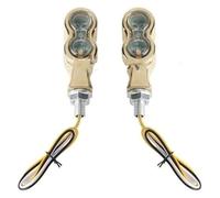 HTGMTGPACC For Turn Signal Light Motorcycle Vintage 8mm Indicator Lamp Amber Turn Signal Flasher Light Motorcycle Turn Signal Light(A Chrome)