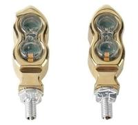 HTGMTGPACC For Turn Signal Light Motorcycle Vintage 8mm Indicator Lamp Amber Turn Signal Flasher Light Motorcycle Turn Signal Light(B Brass)